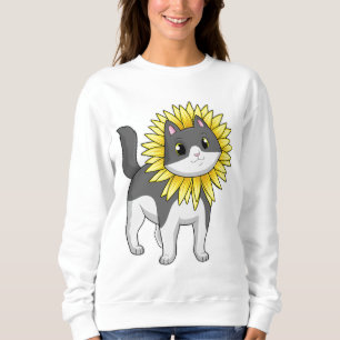 Camiseta Gato com girassol