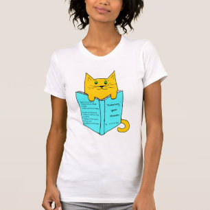 Camiseta Gato com Livro