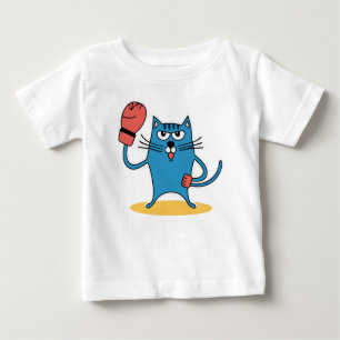 Camiseta Gato com luvas de boxe