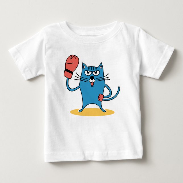 Camiseta Gato com luvas de boxe (Frente)