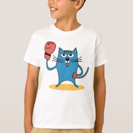 Camiseta Gato com luvas de boxe