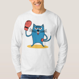 Camiseta Gato com luvas de boxe