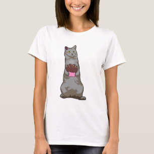 Camiseta Gato com Muffin