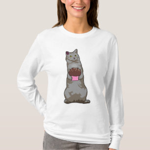 Camiseta Gato com Muffin