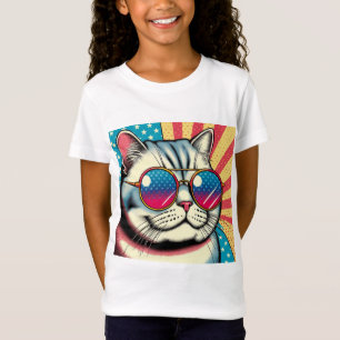 Camiseta Gato com óculos