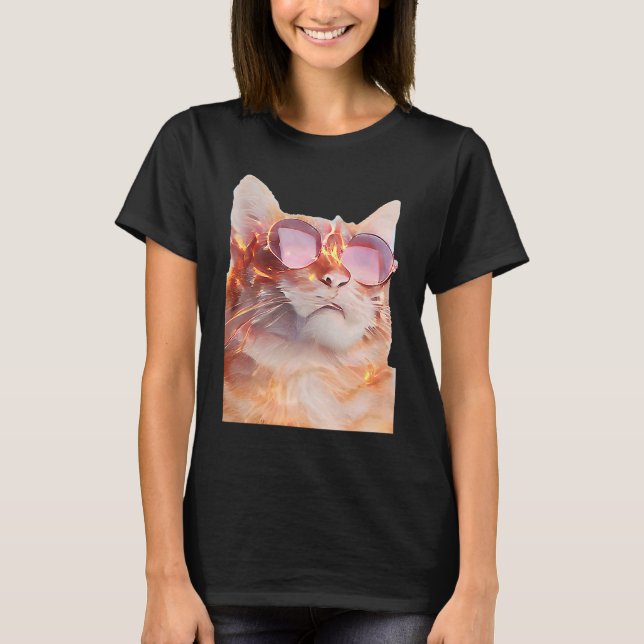 Camiseta Gato com óculos (Frente)