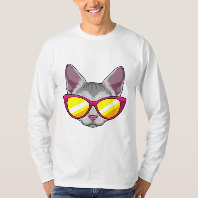 Camiseta Gato com óculos de sol (Frente)