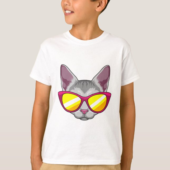 Camiseta Gato com óculos de sol (Frente)