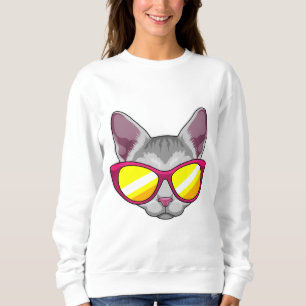 Camiseta Gato com óculos de sol