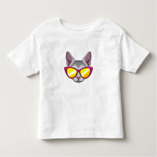 Camiseta Gato com óculos de sol