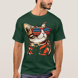 Camiseta Gato com óculos de verão Para todos os amantes de