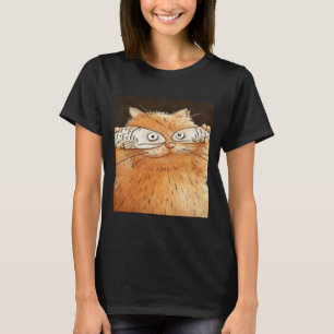 Camiseta Gato Com Olhos De Peixe