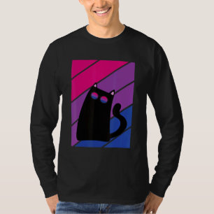 Camiseta Gato Com Orgulho Bandeira Bissexual LGBTQ Orgulhos