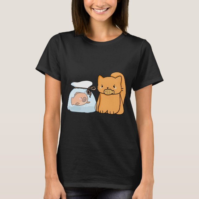 Camiseta Gato com Peixe (Frente)