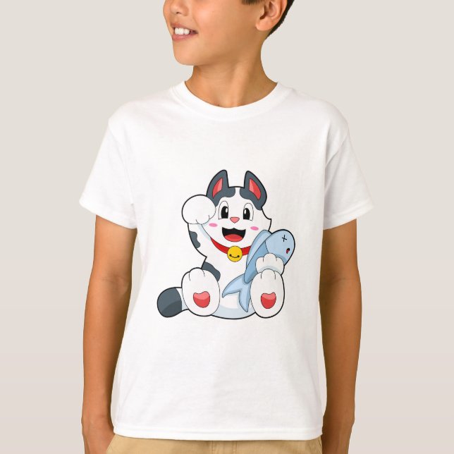 Camiseta Gato com Peixe (Frente)