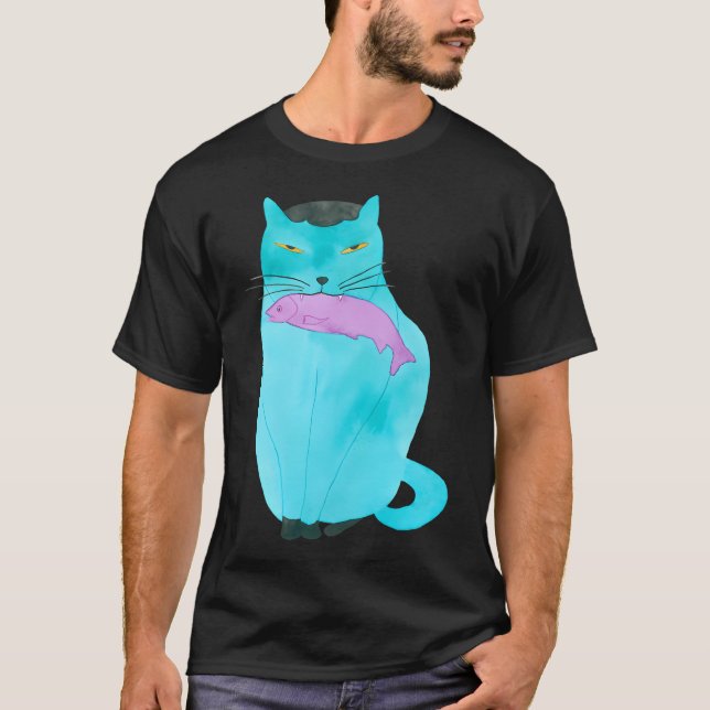 Camiseta Gato com Peixe (Frente)