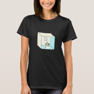 Camiseta Gato Com Plantas Numa Caixa