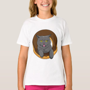 Camiseta Gato com Rosquinha
