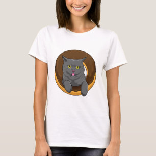 Camiseta Gato com Rosquinha