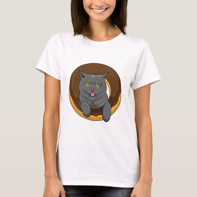Camiseta Gato com Rosquinha (Frente)