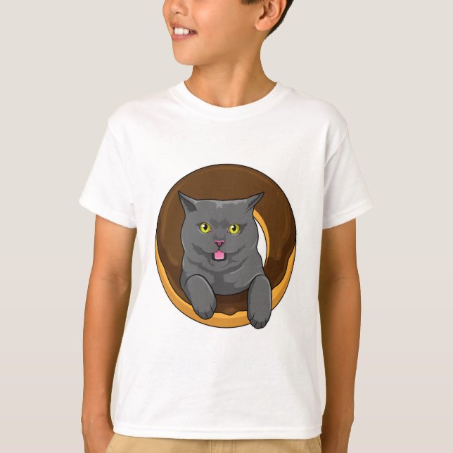 Camiseta Gato com Rosquinha (Frente)