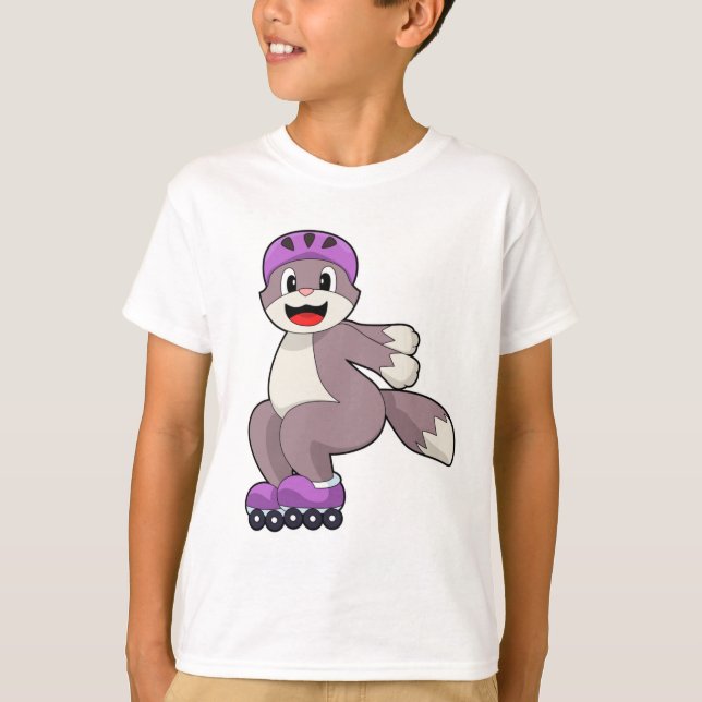 Camiseta Gato com skates (Frente)