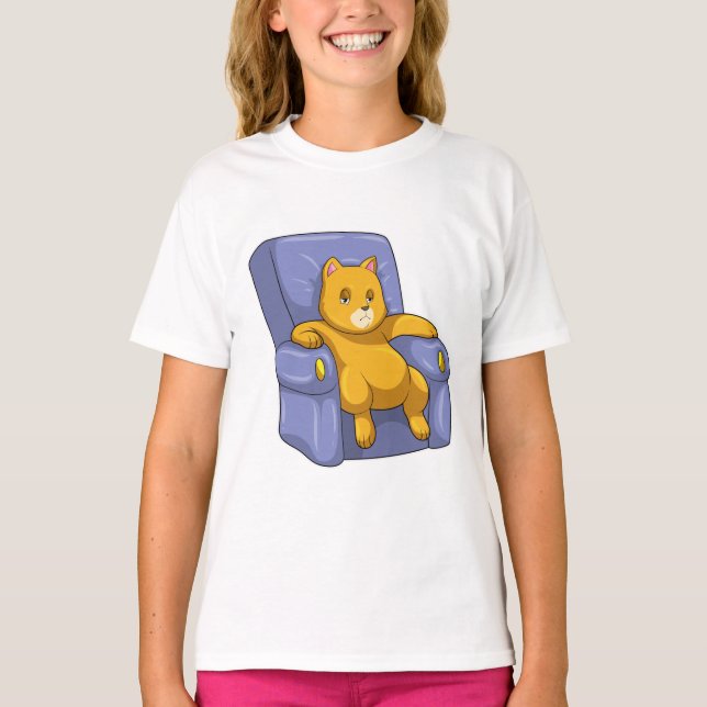 Camiseta Gato com Sofá (Frente)