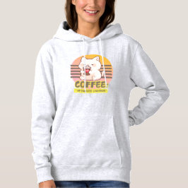 Camiseta gato com uma citação de café cardíaco