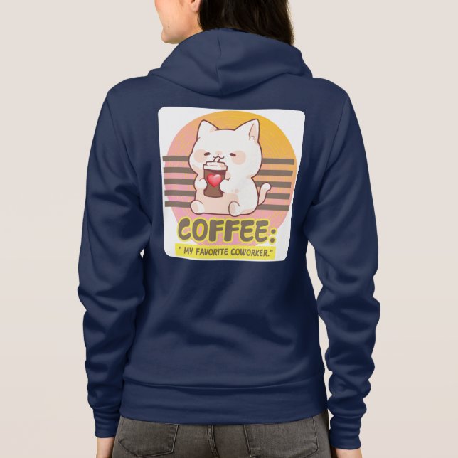 Camiseta gato com uma citação de café cardíaco (Verso)