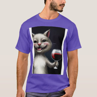Camiseta Gato com Vinho 1