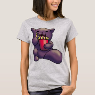 Camiseta Gato come batatas fritas