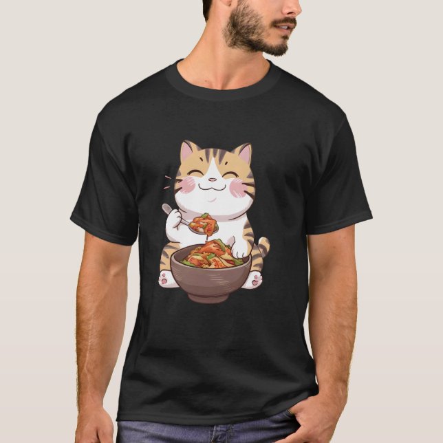Camiseta Gato Comendo Kimchi (Frente)