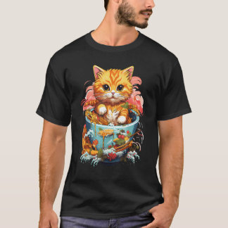 Camiseta Gato Comendo Macarrão Ramen Eu Só Amo Muito Ramen