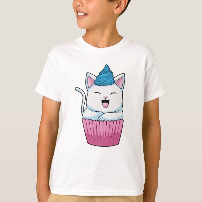Camiseta Gato Comendo Muffin (Frente)