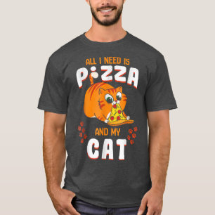 Camiseta Gato Comendo Pizza Pepperoni Fatia Gatinho Pata-Pó