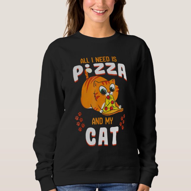 Camiseta Gato Comendo Pizza Tear Pepperoni Gato De Gato (Frente)