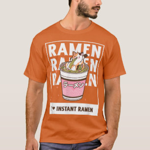 Camiseta Gato Comendo Ramen Japonês Anime Kawaii 151