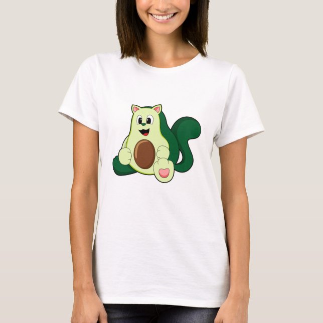 Camiseta Gato como abacate (Frente)