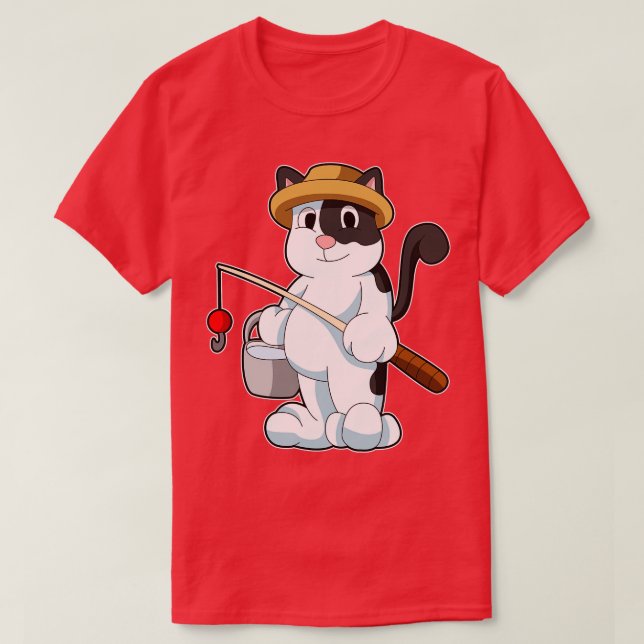 Camiseta Gato como Anca com Balde de Água (Frente do Design)