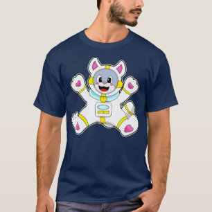 Camiseta Gato Como Astronauta Em Figurino