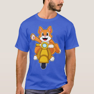 Camiseta Gato como Biker com Patinete 1