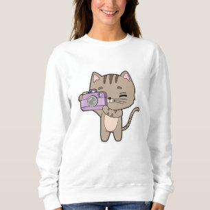 Camiseta Gato como Fotógrafo com Câmera