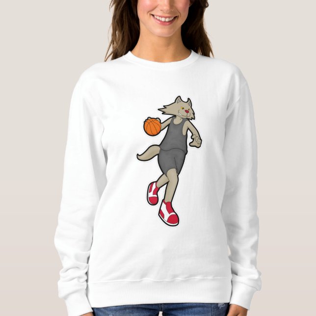 Camiseta Gato como jogador de basquetebol (Frente)