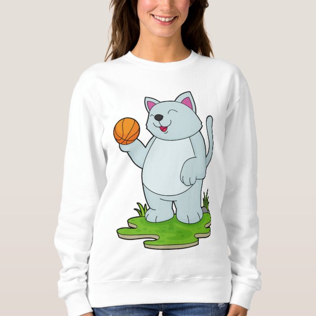 Camiseta Gato como jogador de basquetebol (Frente)