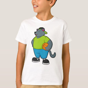 Camiseta Gato como jogador de basquetebol