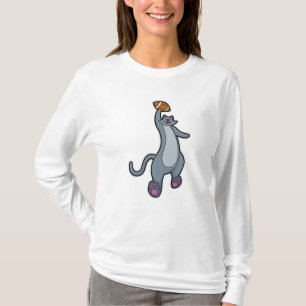 Camiseta Gato como jogador de futebol