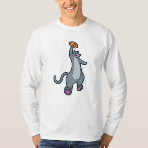Camiseta Gato como jogador de futebol