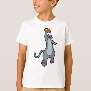 Camiseta Gato como jogador de futebol