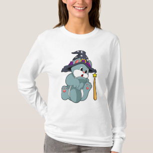 Camiseta Gato como Mágico com Wand & Hat Magic