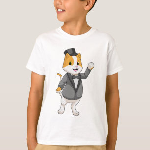 Camiseta Gato como Noivo com Laço